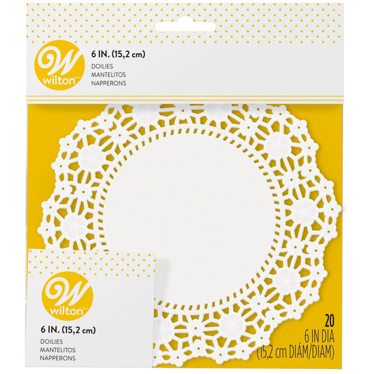 White Paper Lace Doilies 6", 4 Pack