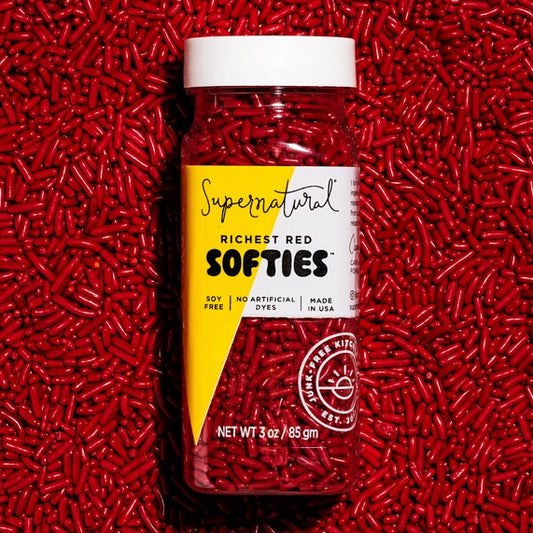 Supernatural Dye-Free Red Softies Sprinkles, 3oz