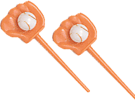 Baseball Glove and Ball Picks,  9 Pack