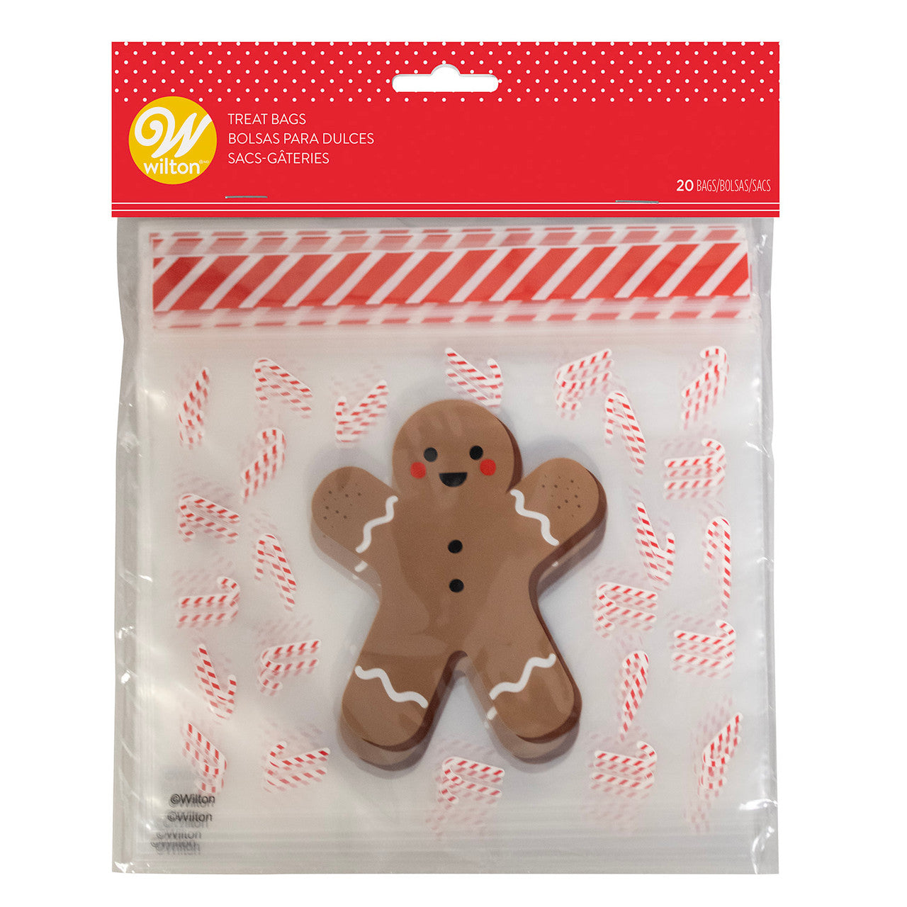 Gingerbread Boy Reseal Bags, 20 Pack