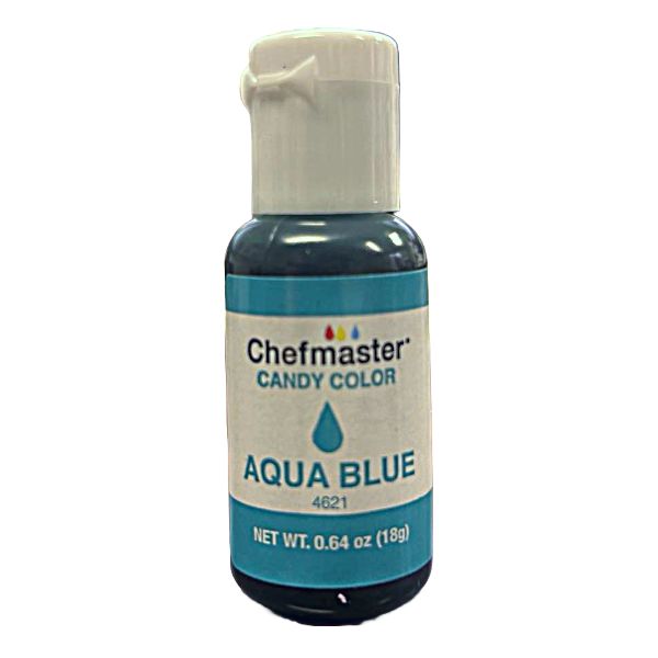 Aqua Blue Candy Color Oil, .64oz (Chefmaster)