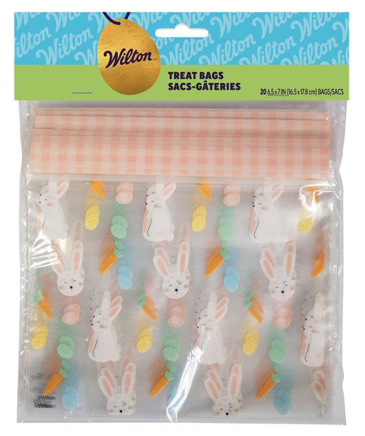 Easter Resealable Treat Bag, Bunny, Eggs and Carrots, 20 Pack