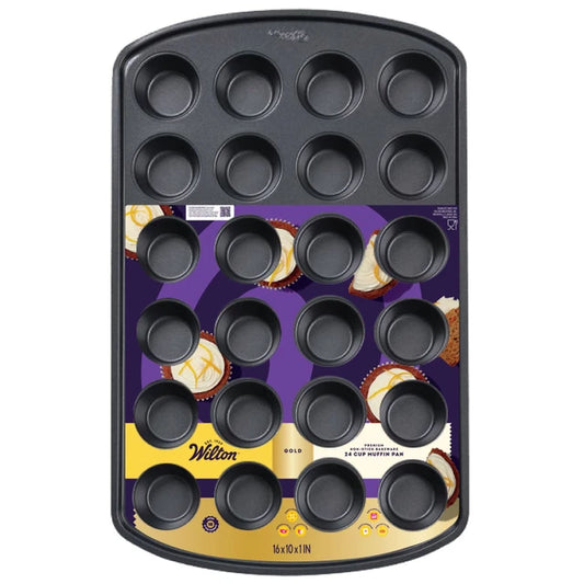 Mini Muffin Pan, Premium Gold, 24-cavity