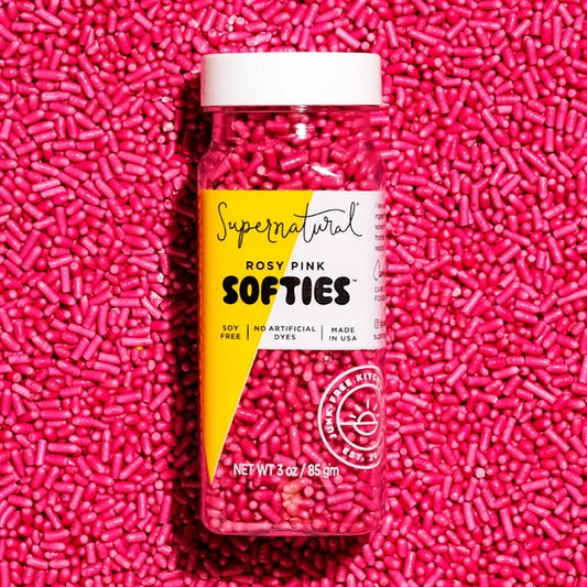 Supernatural Dye-Free Pink Softies Sprinkles, 3oz