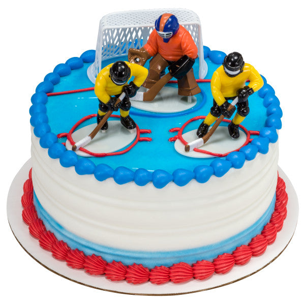 Hockey Face Off Cake Topper