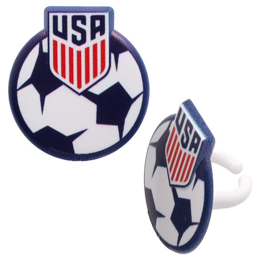 USA Soccer Rings, 9 Pack