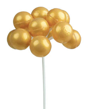 Gold Balloon Bunch Pick, 3 Pack