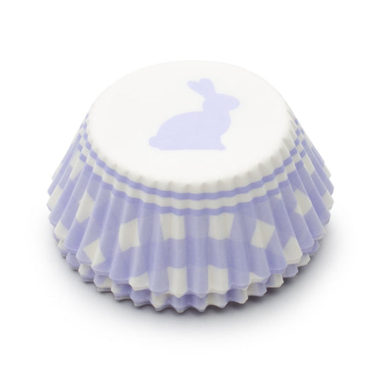 Purple Gingham Bunny Bake Cup, 50 pack
