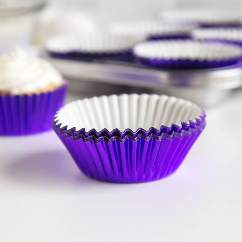 Purple Foil Bake Cup, 32 pack