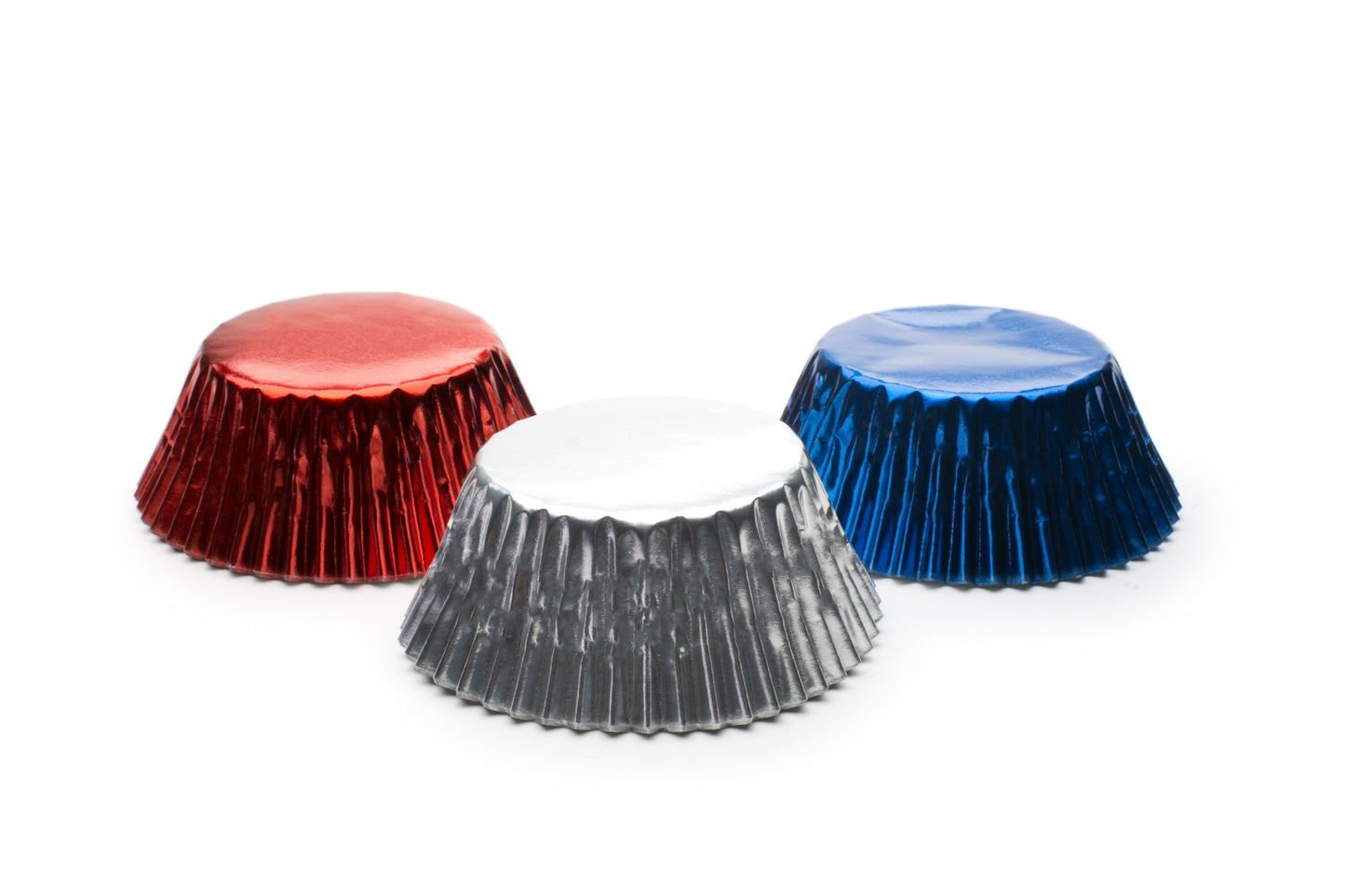 Red, Silver & Blue Foil Bake Cup, 45 pack