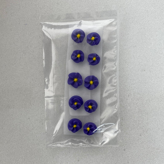 Royal Icing Button Flowers, 10 Pack