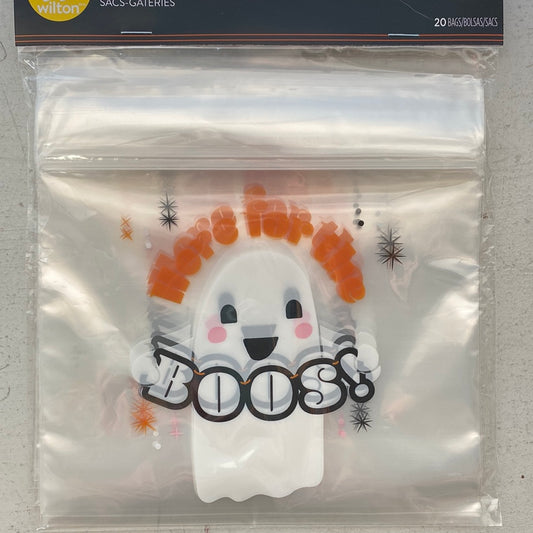 HERE FOR THE BOOs Resealable Treat Bag, 20 pack