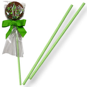 Green Lollipop Sticks, 6", 25 Pack