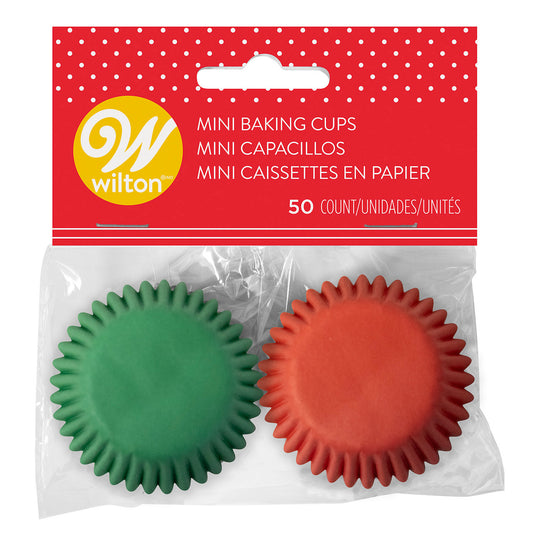 Red and Green Mini Baking Cup, 50pack