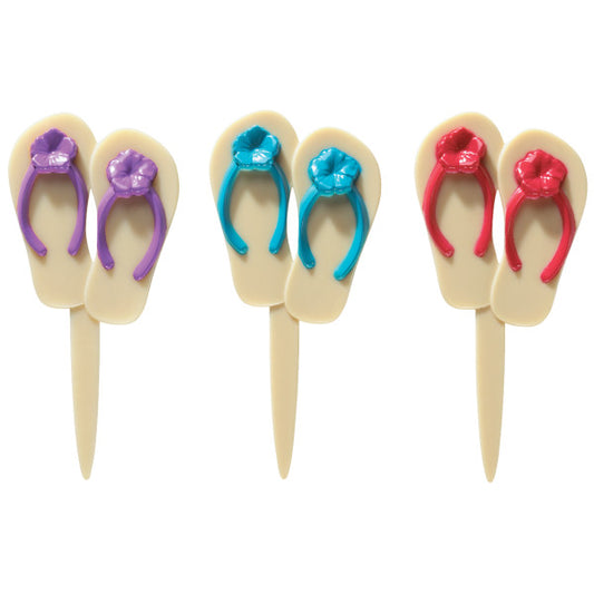 Summer Flip Flops Picks, 12 Pack