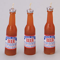 Beer Bottle Candles, 6 pack