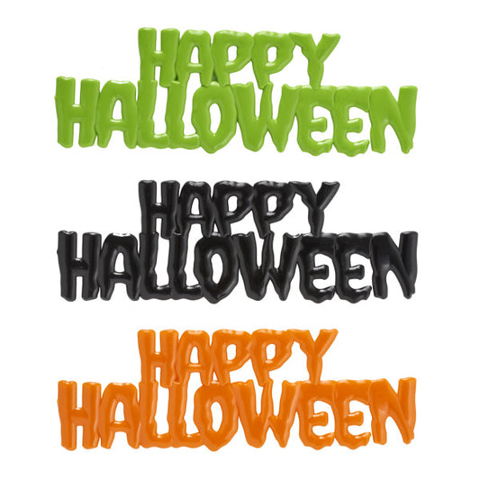 Happy Halloween Drip Script, 1 pack Assorted Colors