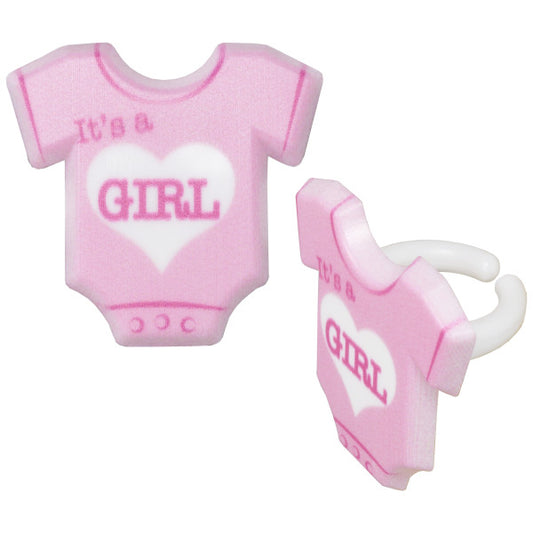 Girl Onesie Rings, 8 Pack