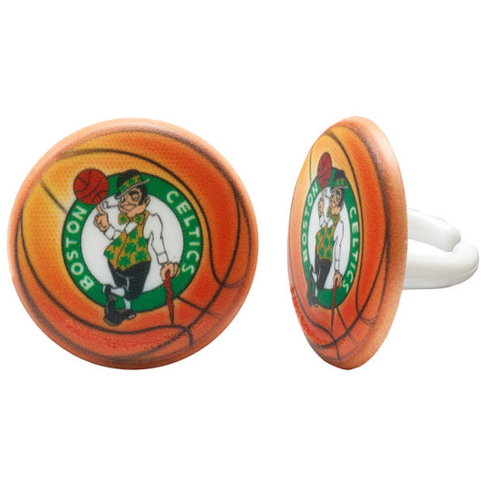 Boston Celtics Basketball Rings, 8 Pack