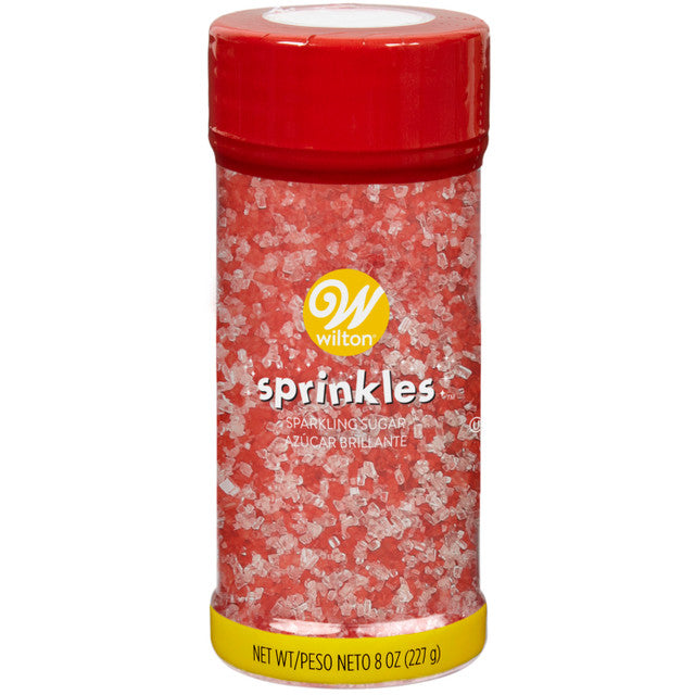 Sparkling Sugar, Red and White Mix, 8 oz
