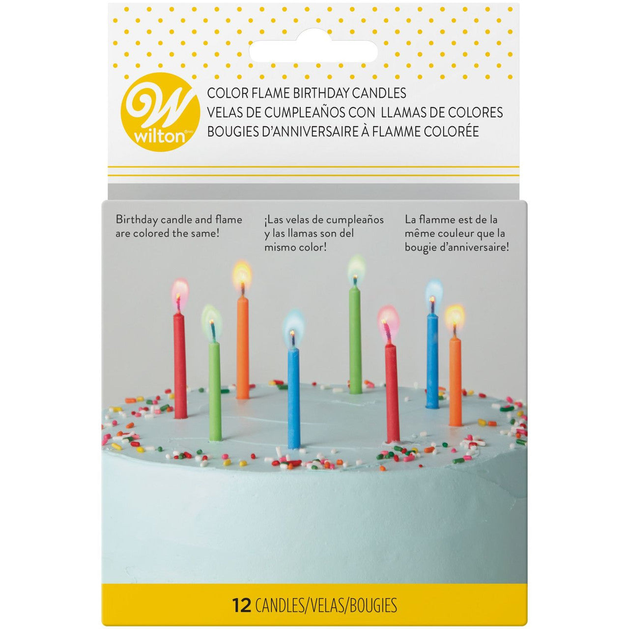 Color Flame Candles, 12 pack
