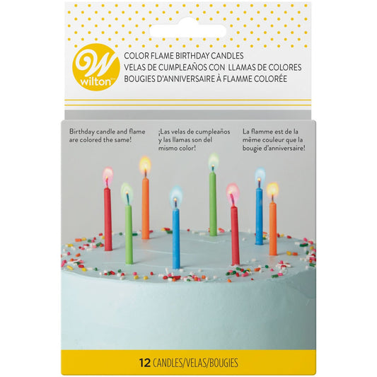 Color Flame Candles, 12 pack