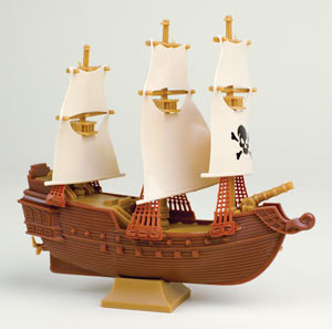 Pirate Ship Cake Topper, 4"