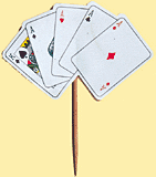 Playing Cards Cupcake Picks, 6 Pack