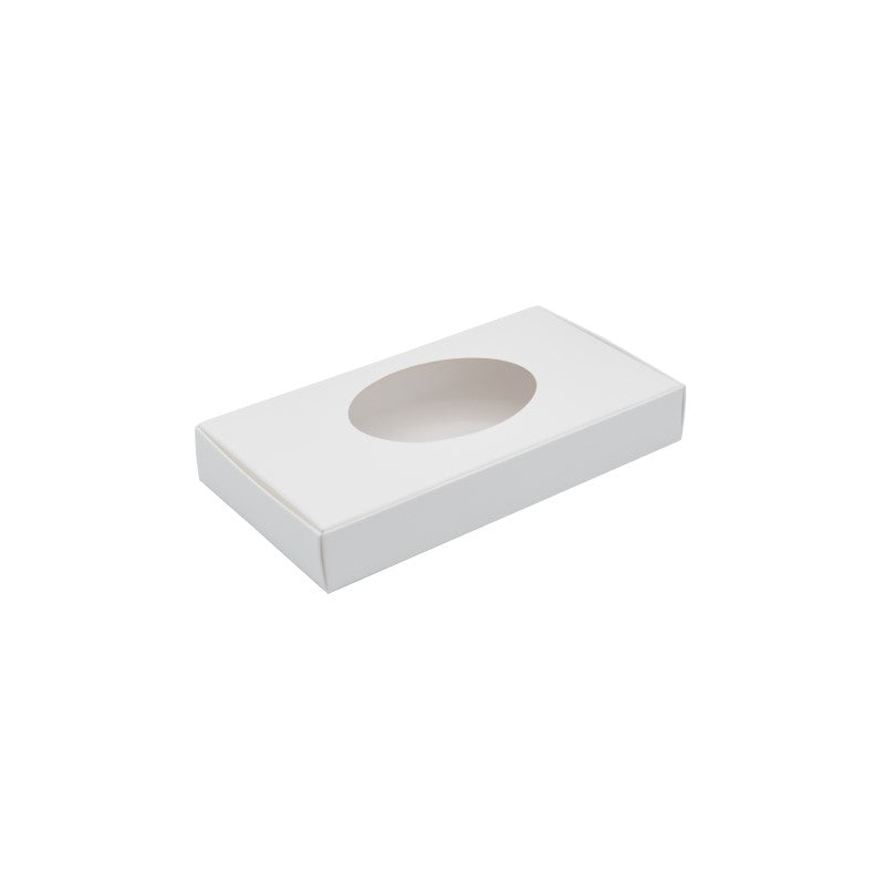White Box with Oval Window, 1/2 lb, 1 Piece, 5 Pack