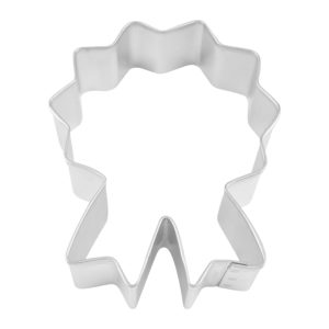 Prize Ribbon / Medalion / Wreath with Bow Cookie Cutter, 3.5"