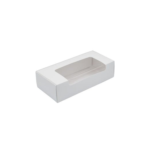 White Candy Box with Rectangle Window, 1lb. 1-Piece, each