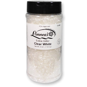 Edible Glitter, White 4 oz