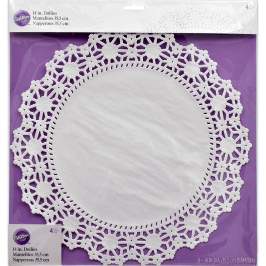 Greaseproof Doilies, 14",  4 Pack