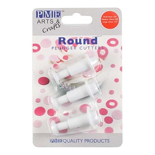Round Mini Plunger/Cutter Set, PME, 3 Piece