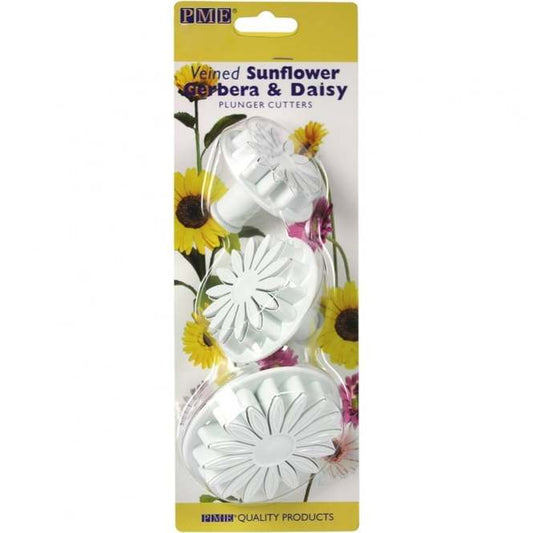 PME Sunflower Daisy Plunger Cutter Veiner Set, 3 Piece