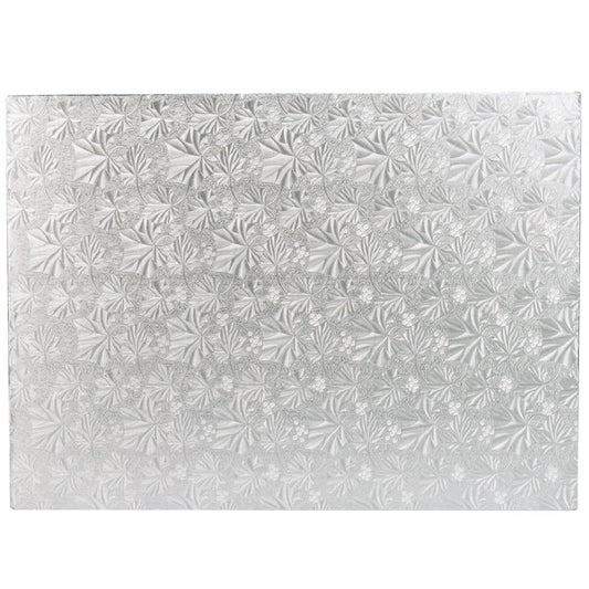 Rectangle Cake Drum, Half Sheet, Silver