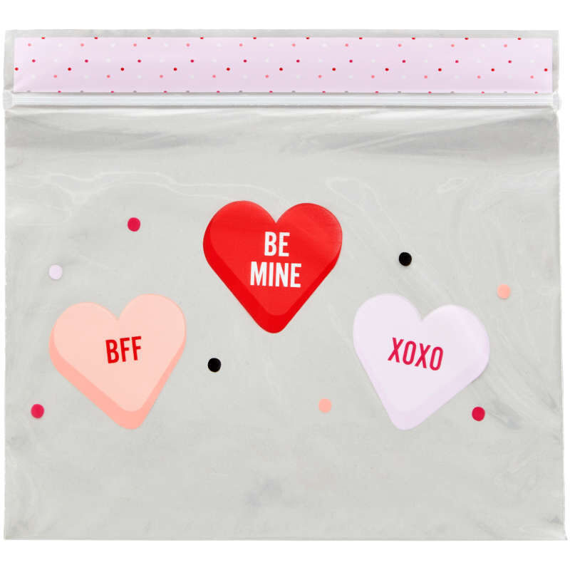 Conversation Hearts Resealable Treat Bag, 20 pack