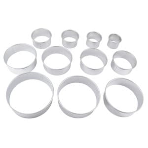 Round Cookie Biscuit Cutter Set, 11 Piece