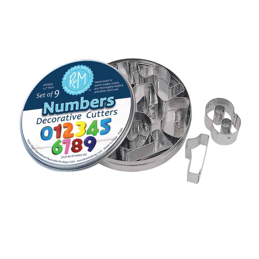 Mini Number Cookie Cutter Set, 9-piece in can