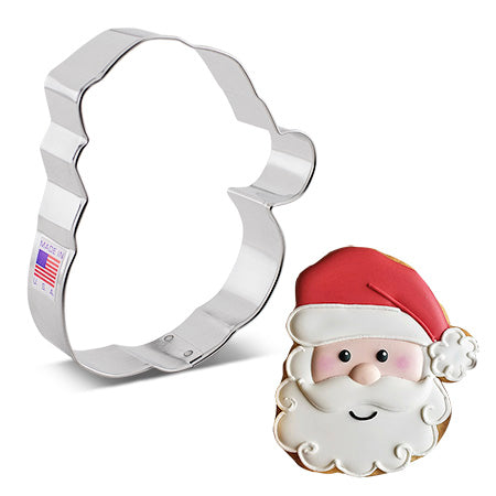 Santa Face Cookie Cutter, 4.25"
