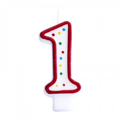 Number 1 Candle, Red