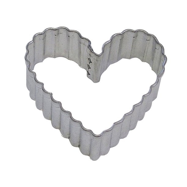 Fluted Heart Cookie Cutter, 3.5"