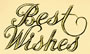 Best Wishes Script, Gold,  2 Pack