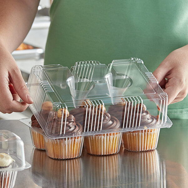 Cupcake Box Clear, Holds 6, each