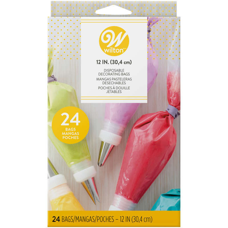 Disposable Bags, 12", 24 Pack