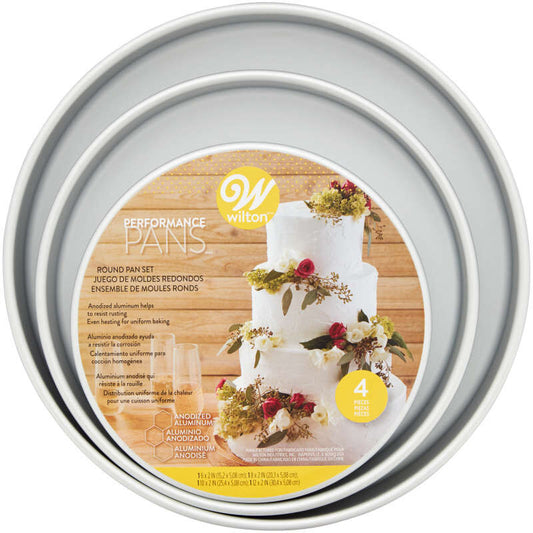 Round Pan Set, 6", 8", 10", 12", Wilton