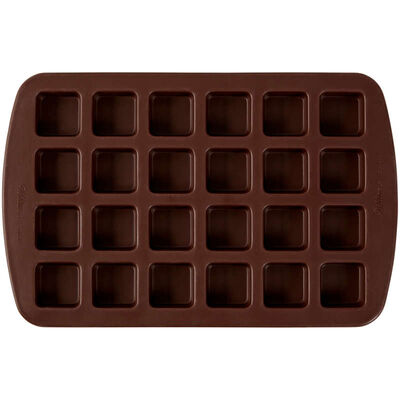 Brownie Bite Square Silicone Baking and Candy Mold, 24-cavity