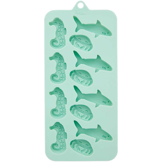 Silicone Shark, Jellyfish, Seahorse Candy Mold, 12-cavity
