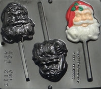 Santa Face Pop Mold, 3 cavity