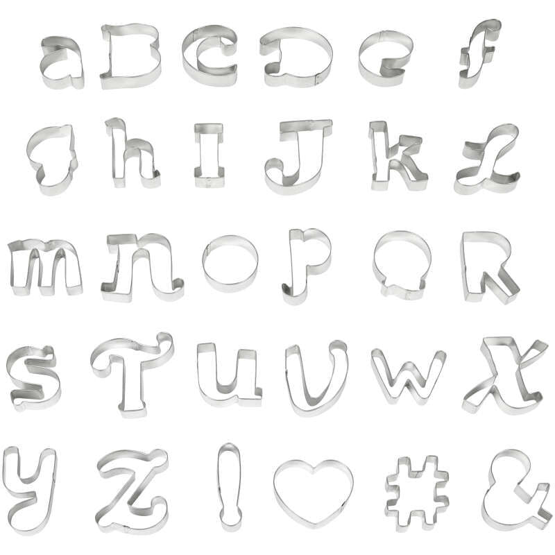 Alphabet Cookie Cutter Set, 30 Piece